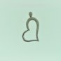 ESTATE 14 KT OPEN HEART PENDANT WITH 0.65 CT DIAMONDS