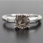VINTAGE PLATINUM 0.90 CT DIAMOND SOLITAIRE RING