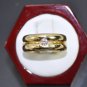 ESTATE HEAVY ITALIAN 18K YELLOW BAND WITH 0.18 CT DIAMOND
