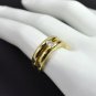 ESTATE HEAVY ITALIAN 18K YELLOW BAND WITH 0.18 CT DIAMOND