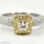 STYLISH 1.75 CT T.W DIAMOND ENGAGEMENT RING IN 14 KT 2-TONE GOLD N/R