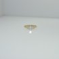 1.07CT DIAMOND 3 STONE PRINCESS CUT RING 14KT 2 TONE GOLD $4,675.00 H VVS