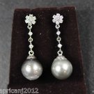 Vintage 14kt Gold Diamonds & Pearl Earrings