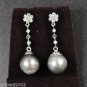 Vintage 14kt Gold Diamonds & Pearl Earrings