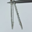 BEAUTIFUL 3.45CT DIAMONDS IN & OUT HOOP EARRINGS 14KT SOLID WHITE GOLD