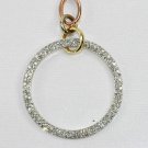 Estate 1.50 ct Diamond 14kt Gold Bezel Pendant