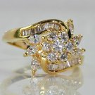 Vintage 18kt Gold & 1.20 ct Diamond Cocktail Ring