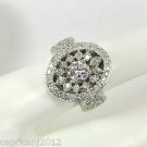 FANTASTIC 2.20 CT DIAMOND LADY'S STATEMENT RING, IN 14 KT WHITE GOLD