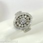 FANTASTIC 2.20 CT DIAMOND LADY'S STATEMENT RING, IN 14 KT WHITE GOLD