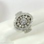 FANTASTIC 2.20 CT DIAMOND LADY'S STATEMENT RING, IN 14 KT WHITE GOLD