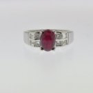MAGNIFICENT 2.65 CT DIAMOND AND GEM DRESSY RING IN 18 KT WHITE GOLD