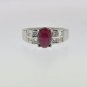 MAGNIFICENT 2.65 CT DIAMOND AND GEM DRESSY RING IN 18 KT WHITE GOLD