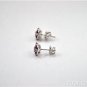 MAGNIFICENT 2.85 CT DIAMOND AND RUBY DAISY EARRING IN 14 KT WHITE GOLD