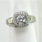 1.46 CT DIAMOND ESTATE RING IN PLATINUM AND 18 KT GOLD
