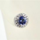 Stunning 1.75 ct Diamonds & Tanzanite 14k Gold Earring.