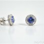 Stunning 1.75 ct Diamonds & Tanzanite 14k Gold Earring.
