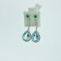 ESTATE 11.04CTs DIAMOND & AQUAMARINE EARRINGS 14KT WHITE GOLD $9,000.00