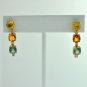 MAGNIFICENT 8 CT SAPPHIRE 18 KT GOLD EARRING 1 INCH