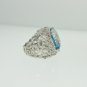 ESTATE HUGE 29.40CT DIAMOND & BLUE TOPAZ 18KT SOLID WHITE GOLD $14,210.00