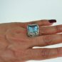 ESTATE HUGE 29.40CT DIAMOND & BLUE TOPAZ 18KT SOLID WHITE GOLD $14,210.00