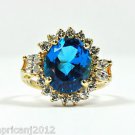 Estate 14kt Gold 5.80 ct Diamond & Colored Stone Cocktail ring