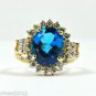 Estate 14kt Gold 5.80 ct Diamond & Colored Stone Cocktail ring