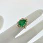 LAVISH ESTATE 3.75 CT EMERALD AND 0.45 CT DIAMOND RING IN 14 KT YELLOW GOLD