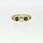 ESTATE 18KT BAND WITH 0.90 CT DIAMOND AND SAPPHIRE RING YELLOW GOLD