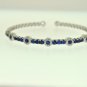 Exquisite 18k Gold Bangle with 2.70 ct Diamond and Sapphire
