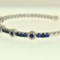 Exquisite 18k Gold Bangle with 2.70 ct Diamond and Sapphire