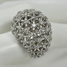 DESIGNER LOOK 1.35 CT T.W DIAMOND LARGE DOMED RING IN 14 KT GOLD
