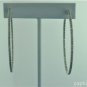 3.25CT DIAMOND HOOP EARRINGS - 2" - 14KT WHITE GOLD