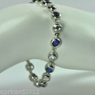 Fine 8.75 ct Diamond & Sapphires Estate 18kt Gold Bracelet