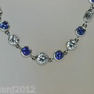 Mesmerizing 18kt Gold 21.50 ct Diamond & Sapphire Estate Necklace