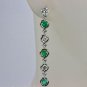 Retro 14kt Gold 1.80 ct Diamond & Emerald Stiletto Earrings