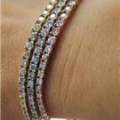 NEW 8.75 CT DIAMOND TRINITY BRACELET IN 14 KT GOLD