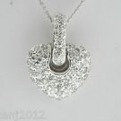 BEAUTIFUL 1.50 CT DIAMOND HEART PENDANT IN 14 KT WHITE GOLD