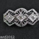 Retro 14 kt Gold and 0.30 ct Diamond Brooch