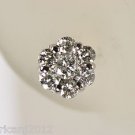 Estate 1.20 ct Diamond Cluster Earring in 14 kt Gold