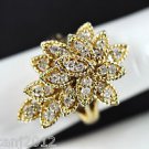 Vintage 14 kt Gold 0.70 ct Diamond Cluster Ring
