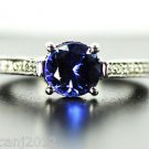 Estate 2.16 ct Tanzanite and Diamond Ring in 14 kt white Gold
