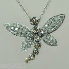 Estate 0.54 ct Diamond 14 kt Gold Dragonfly Pendant.