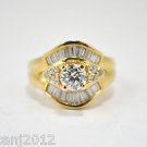 VINTAGE 1.71 CT T.W DIAMOND ENGAGEMENT RING IN 14 KT YELLOW GOLD
