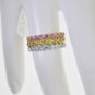 GORGEOUS 2.40CT DIAMOND & SAPPHIRE SET IN14KT 3 COLOR GOLD
