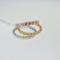GORGEOUS 2.40CT DIAMOND & SAPPHIRE SET IN14KT 3 COLOR GOLD