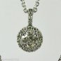 Estate0.50 ct diamond solitaire pendant on chain in 14 kt gold
