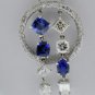 GORGEOUS 5.80CT SAPPHIRE & DIAMONDS PENDANT 18KT SOLID WHITE GOLD