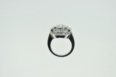 EXQUISITE 2.40CTs DIAMOND LADIES RING 18KT SOLID WHITE GOLD 11.10 GRAMS