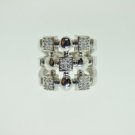 TRENDY LADY'S RING 0.40CTs DIAMOND 18KT SOLID WHITE GOLD 14.10 GRAMS