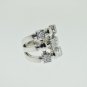 TRENDY LADY'S RING 0.40CTs DIAMOND 18KT SOLID WHITE GOLD 14.10 GRAMS